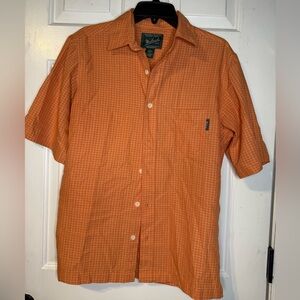 Woolrich Men's Orange Plaid Button Down Shirt